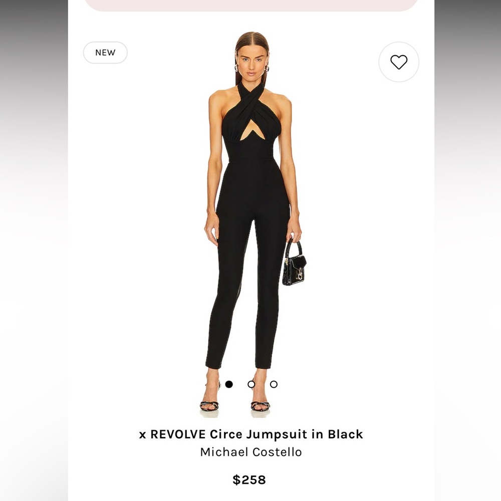 BNWT Michael Costello X Revolve black Jumpsuit Medium $258
